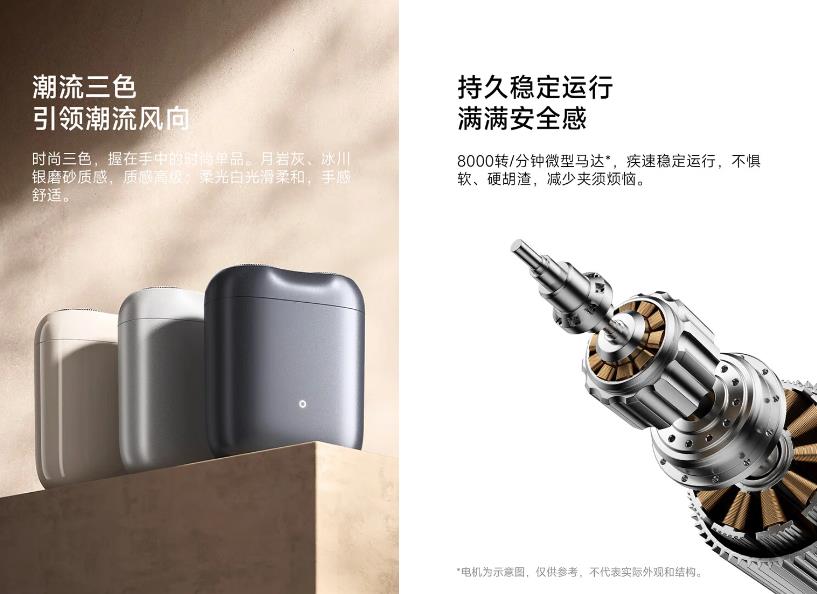 小米推出米家電動剃須刀S200：智能、強(qiáng)大、可放入口袋(圖1)