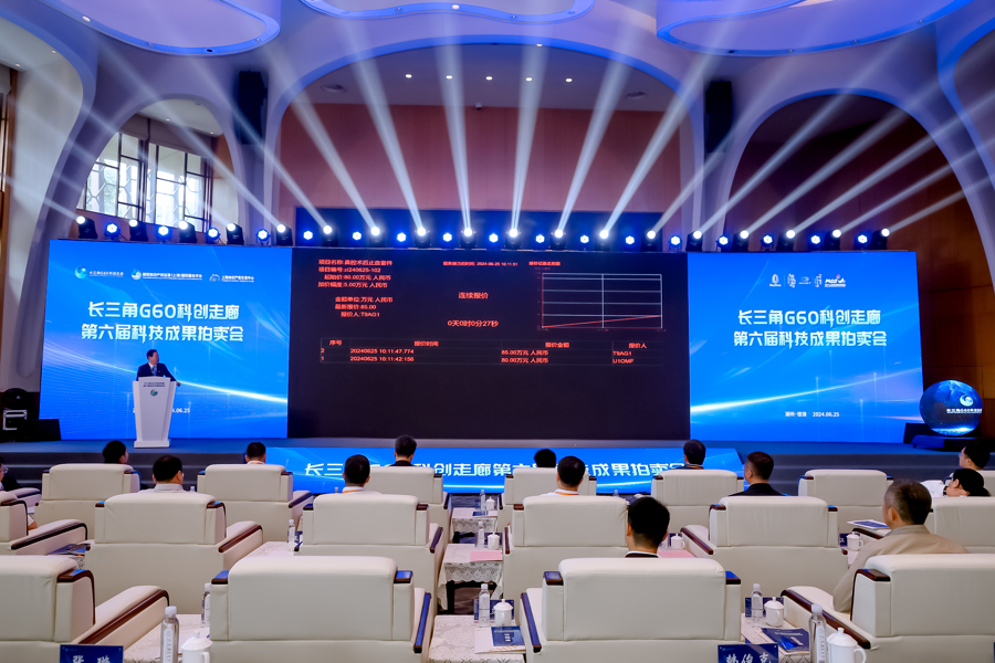 長三角G60科創走廊第六屆科技成果拍賣會累計成交額首次突破120億元(圖1)